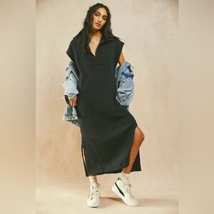 Free People Ryan Midi Dress,Black Medium NWT